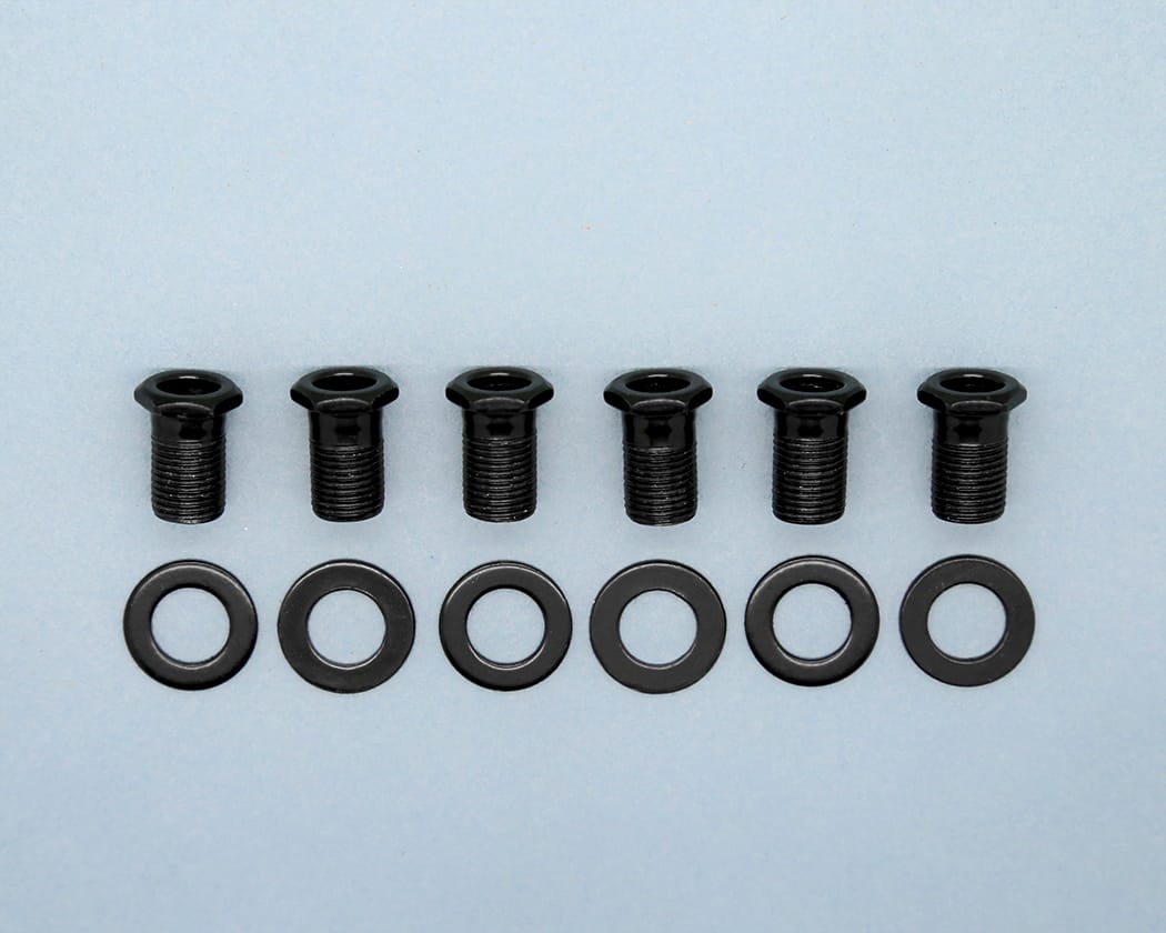 PBG Tuner (Machine Head) Inserts, Washers and Screws - Black - set of 6