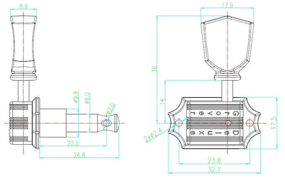 Grover Nickel 135N Vintage Style - view 4