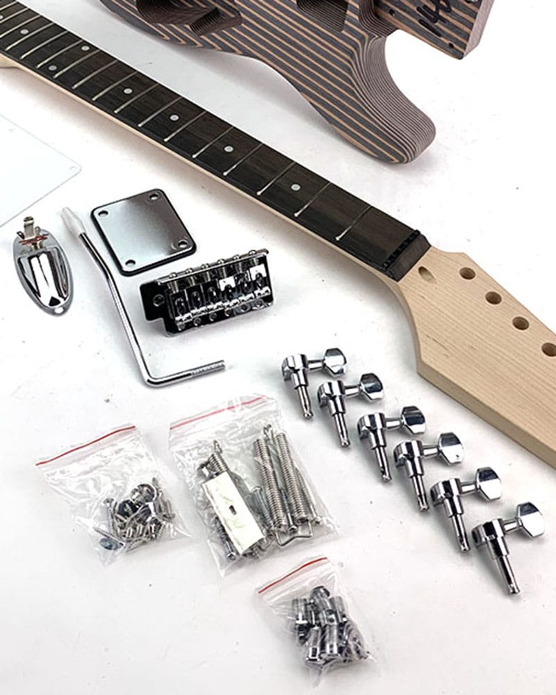 Pit Bull Guitars DSZ-1 Electric Guitar Kit (Zebra wood Body) - view 10