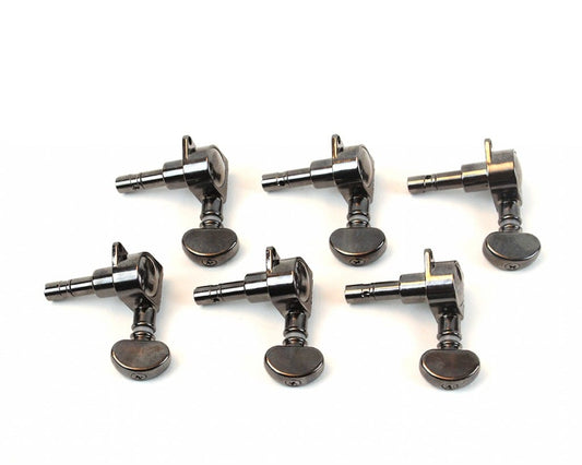 Grover Black Nickel 6 Inline Mini Locking Rotomatics (406C)