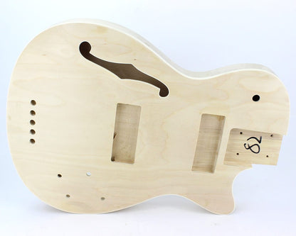 Pit Bull Guitars DHB-5 Semi-Hollow Fretless Electric Bass Guitar Kit - view 3