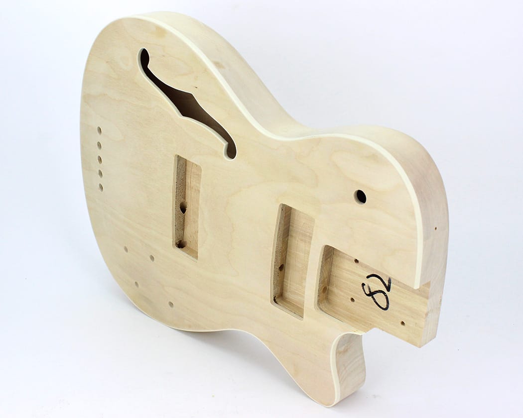 Pit Bull Guitars DHB-5 Semi-Hollow Fretless Electric Bass Guitar Kit - view 4