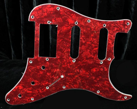 PBG ST Style HSS Pickguard - Red Pearloid