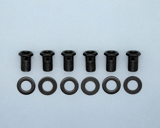 PBG Tuner (Machine Head) Inserts, Washers and Screws - Black - set of 6