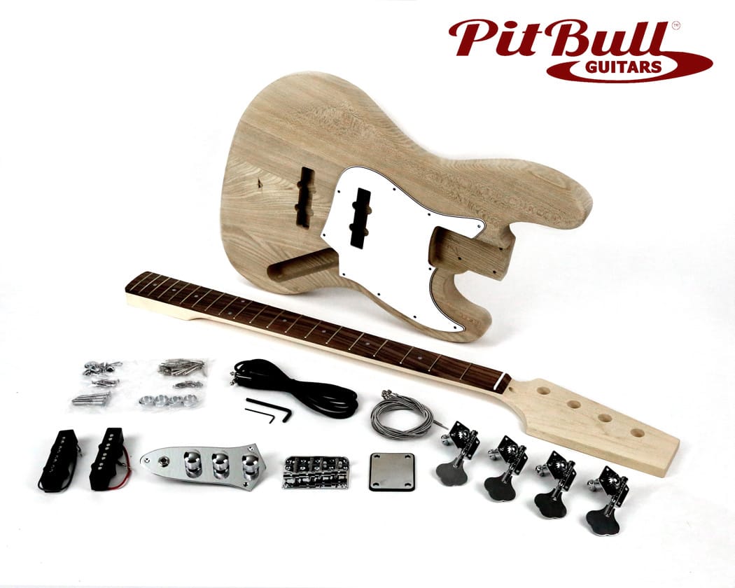 JBA-4 DIY Electric Bass Guitar Kit (Ash Body)