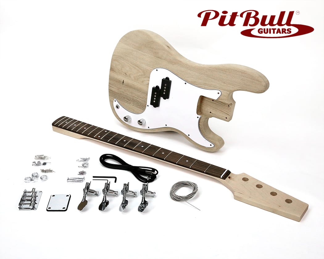 PBA-4 DIY Electric Bass Guitar Kit (Ash body)