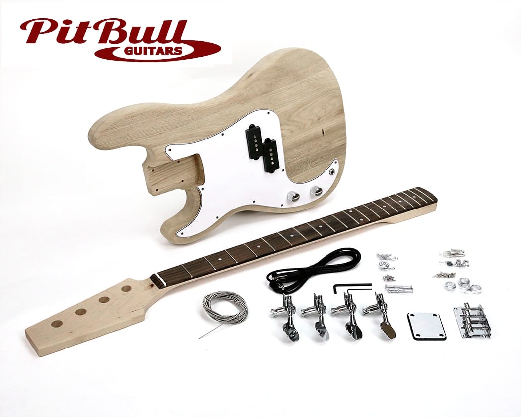 PBA-5L DIY Electric Bass Guitar Kit Ash body (Left-Handed)