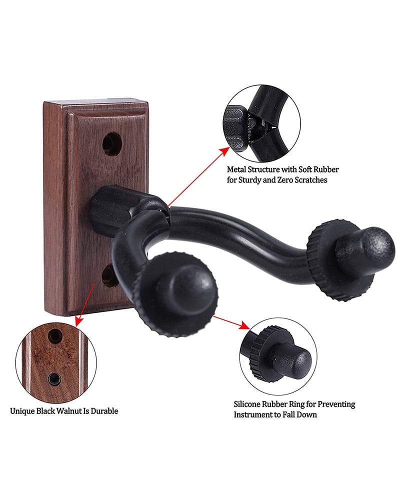PBGH-7 Guitar Hanger - Wood and Metal - view 2