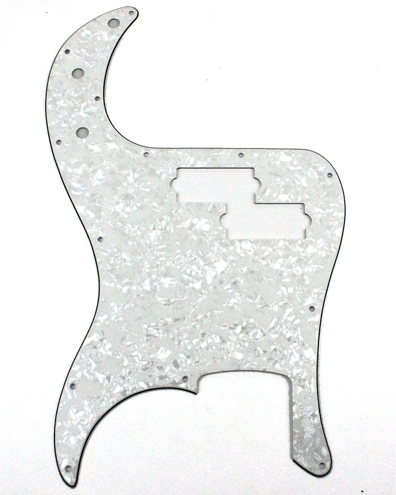 PBG PB Style Pickguard 3 Ply- White Pearloid