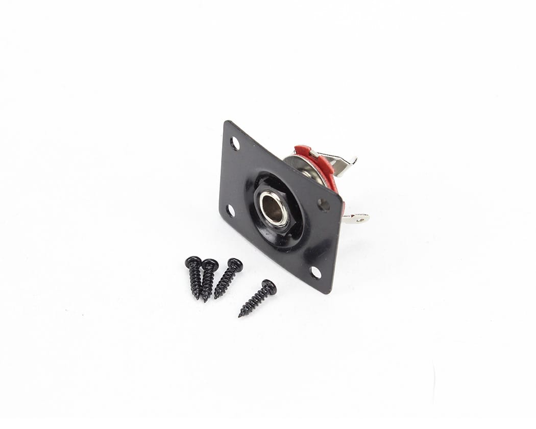 PBG Output Jack - Square - for Gibson style kits - Black