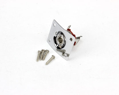 PBG Output Jack - Square - for Gibson style kits - Chrome