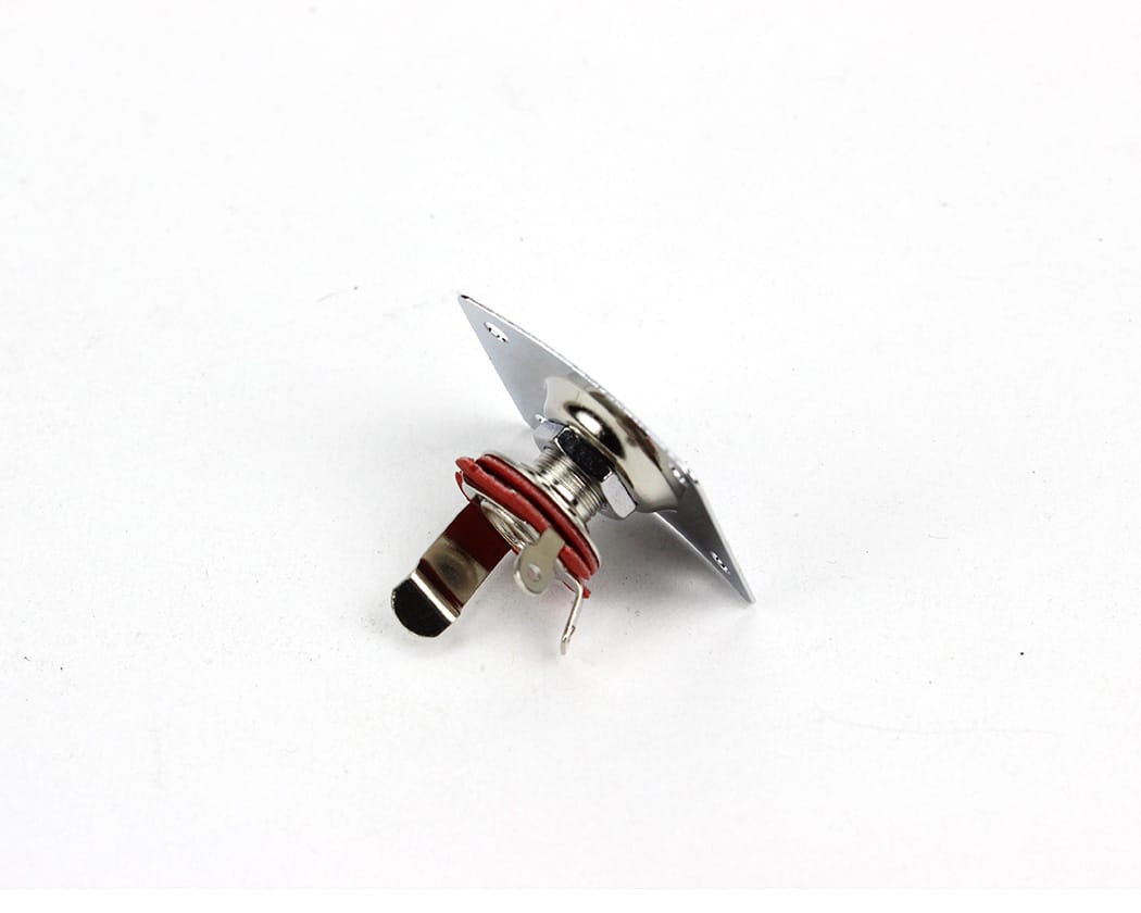 PBG Output Jack - Square - for Gibson style kits - Chrome - view 3