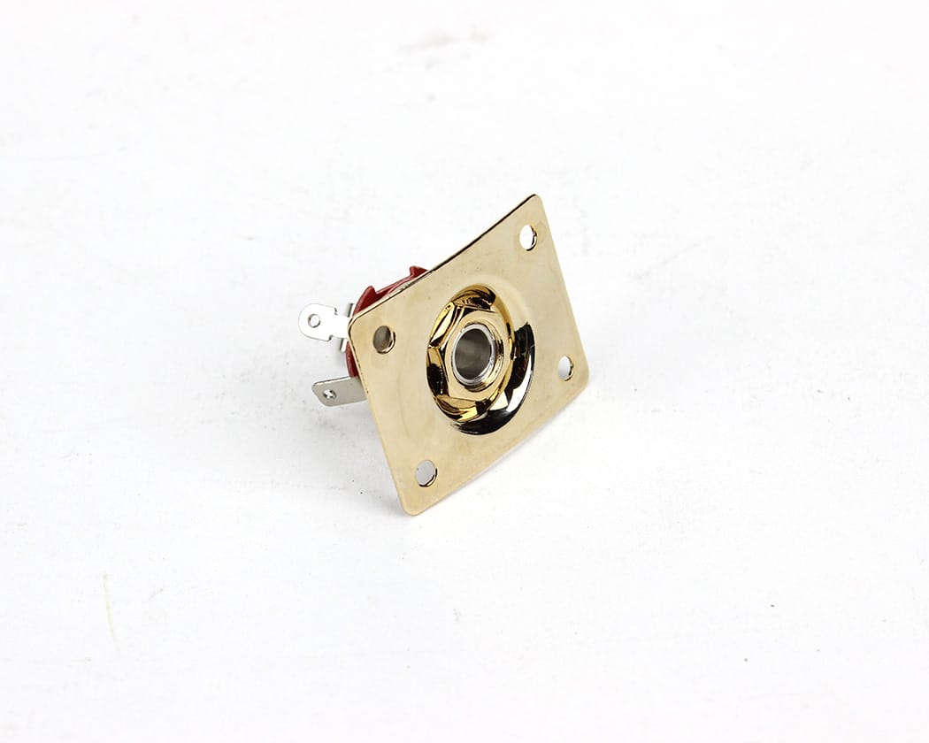 PBG Output Jack - Square - for Gibson style kits - Gold - view 4