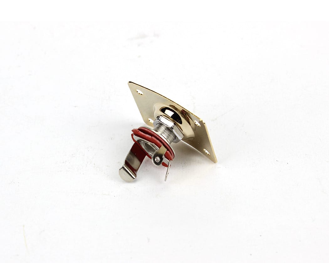 PBG Output Jack - Square - for Gibson style kits - Gold - view 3