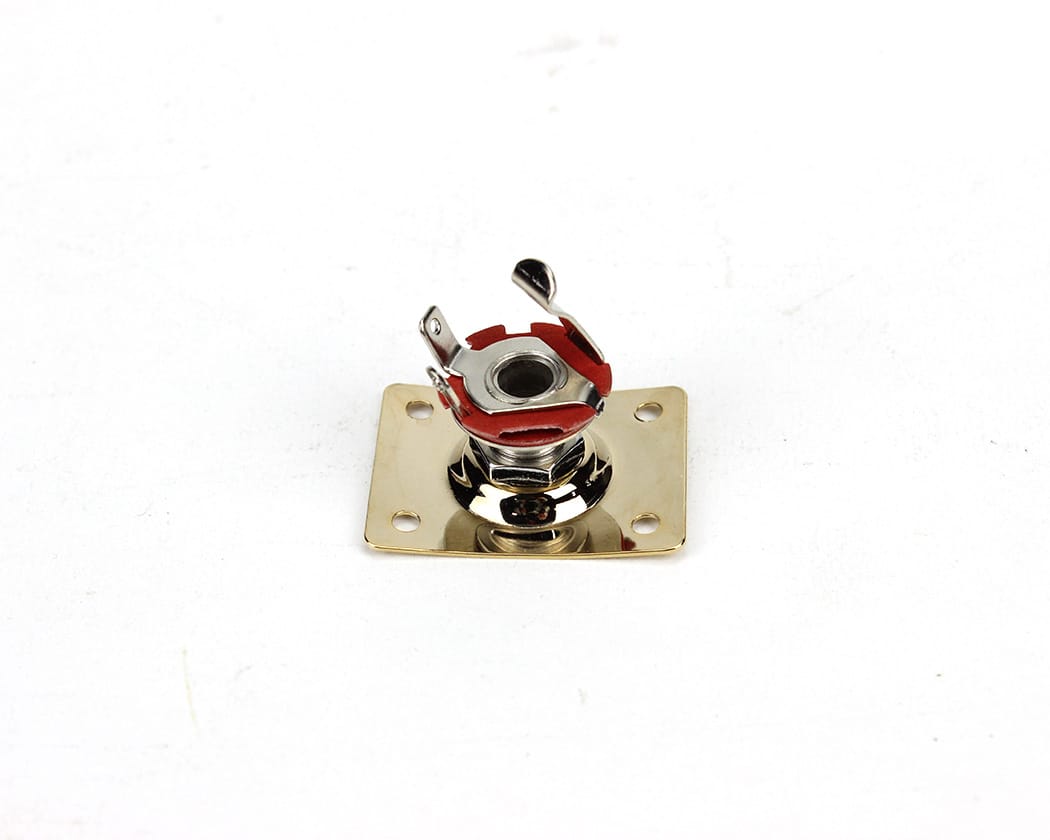 PBG Output Jack - Square - for Gibson style kits - Gold - view 2
