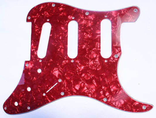 PBG ST Style SSS Pickguard - Red Pearloid