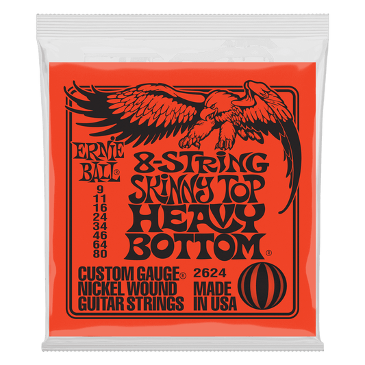 Ernie Ball 8 String Skinny Top Heavy Bottom Electric Guitar Strings